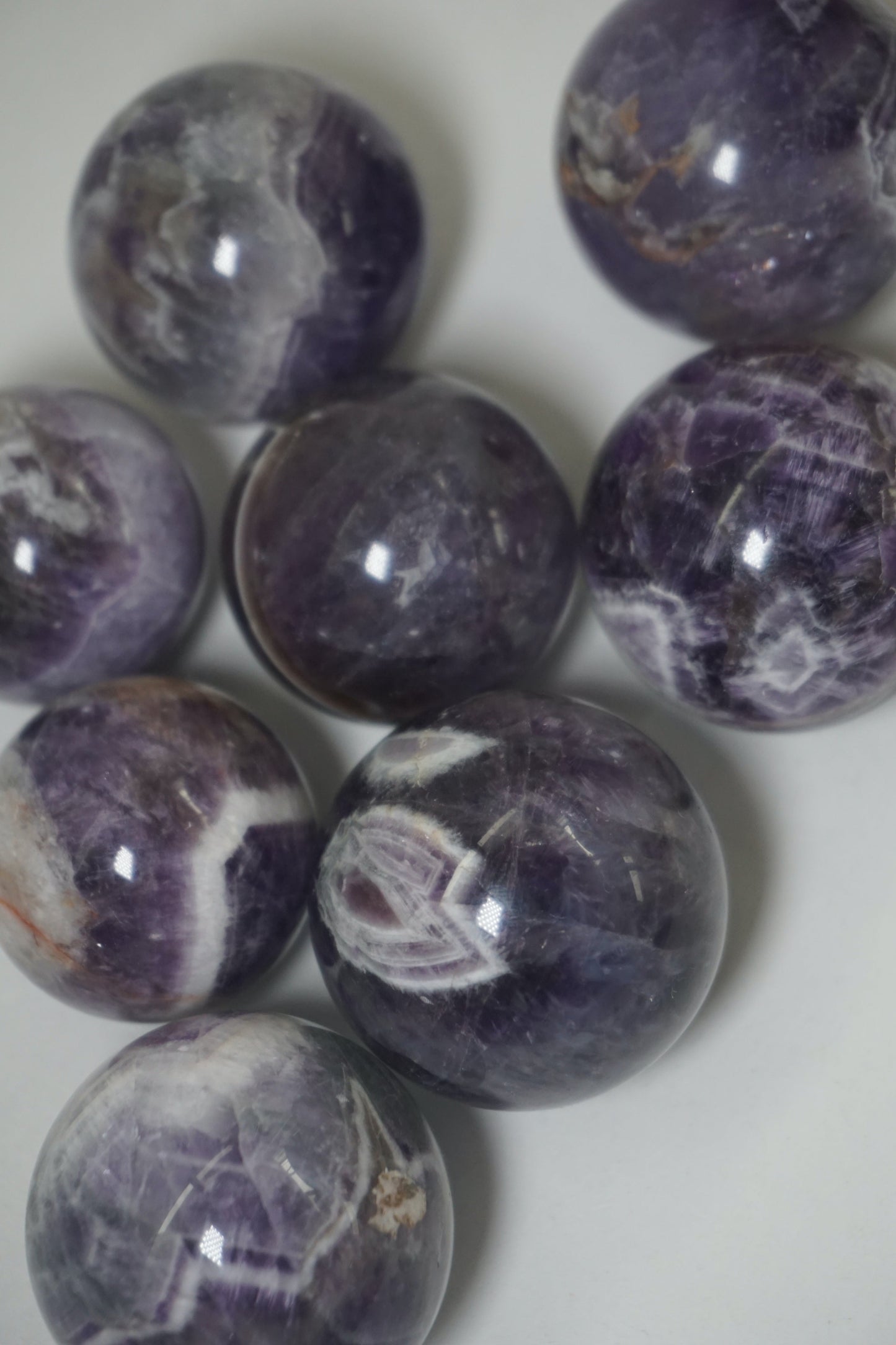 chevron | dream amethyst crystal sphere