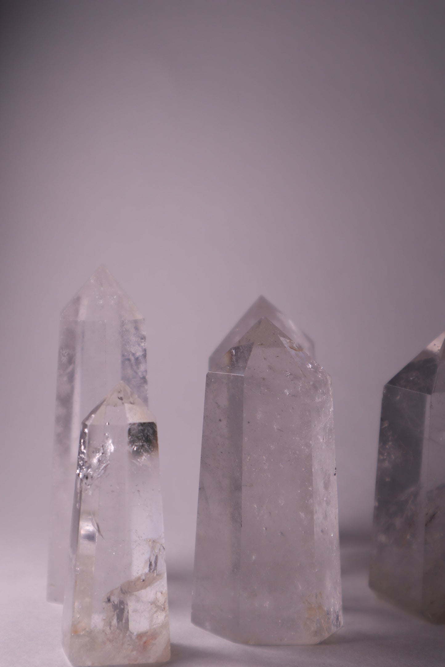 clear quartz crystal tower