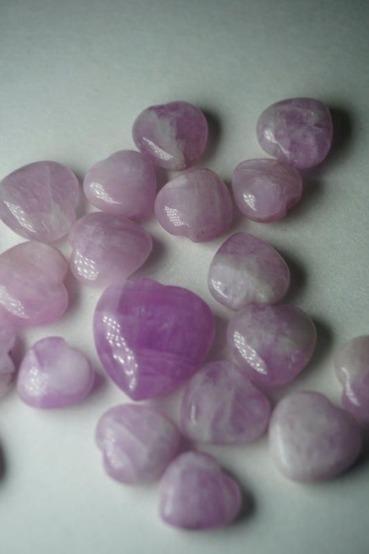 kunzite crystal heart