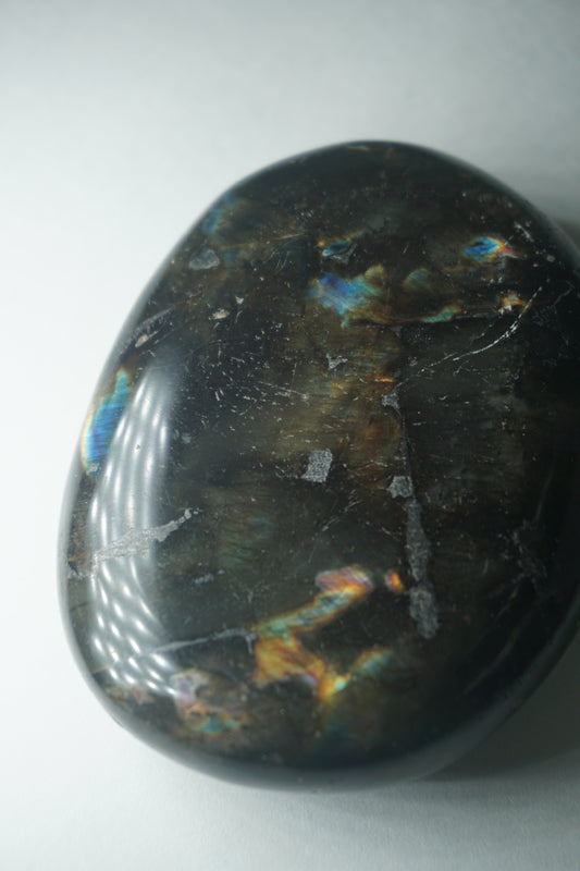 labradorite crystal palm stone - a