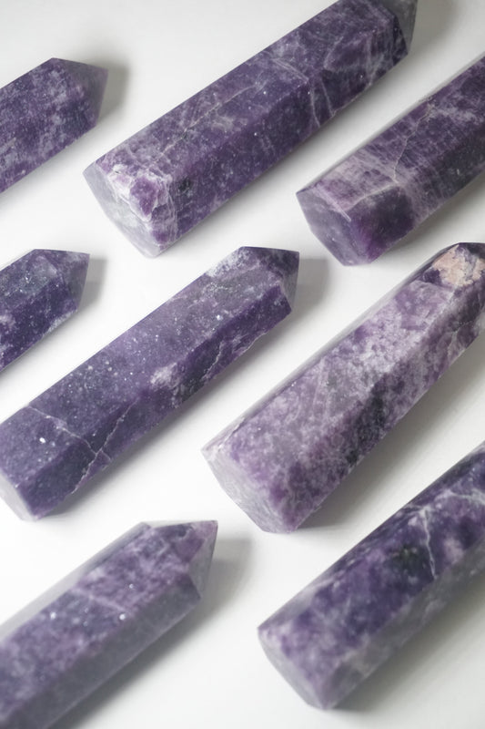 lepidolite crystal tower