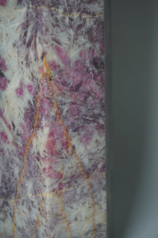 pink tourmaline crystal tower - a