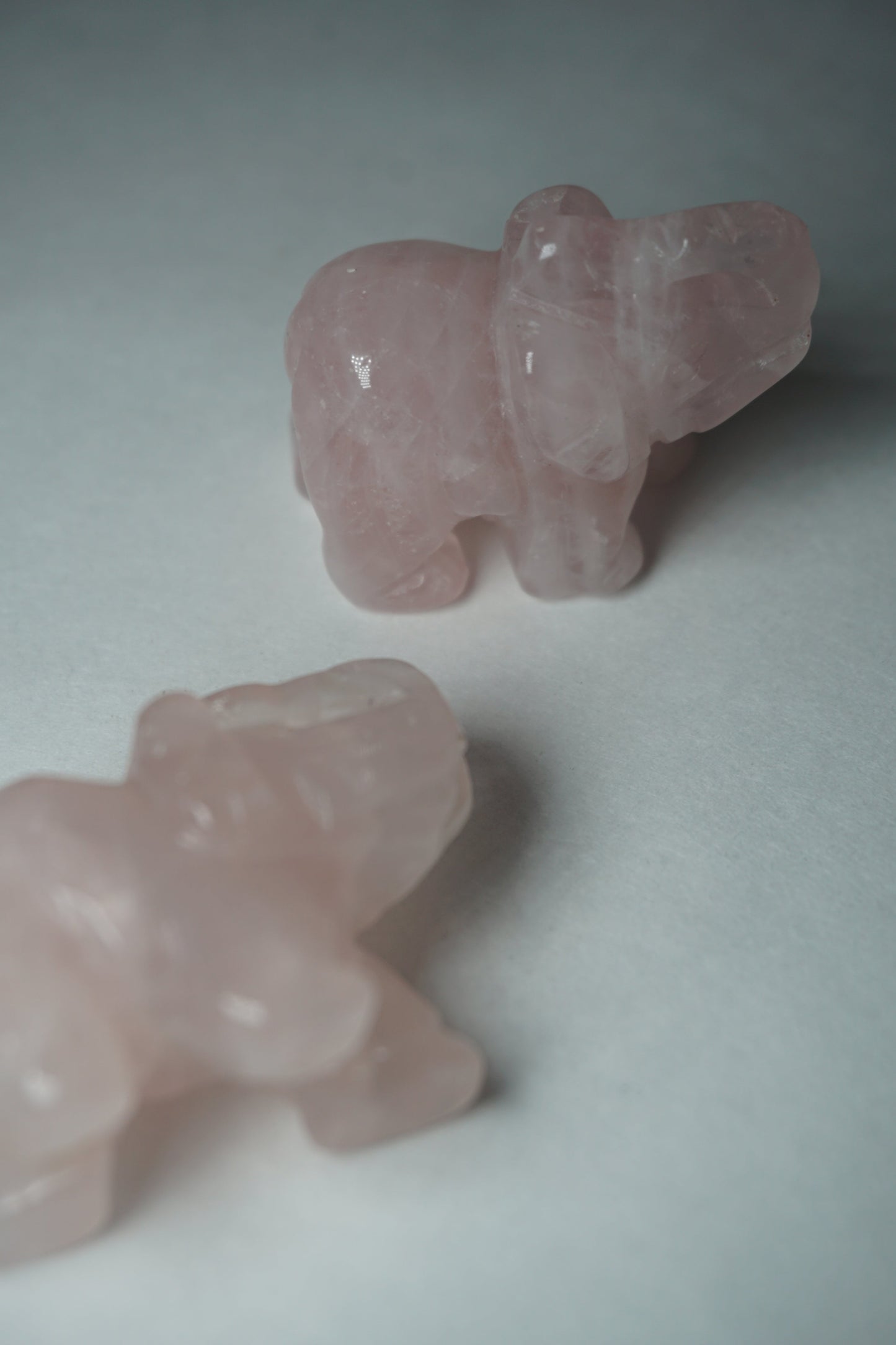 rose quartz crystal elephant