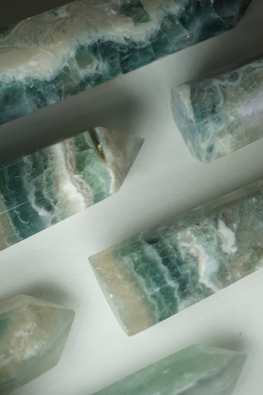 snowflake | feather fluorite crystal tower