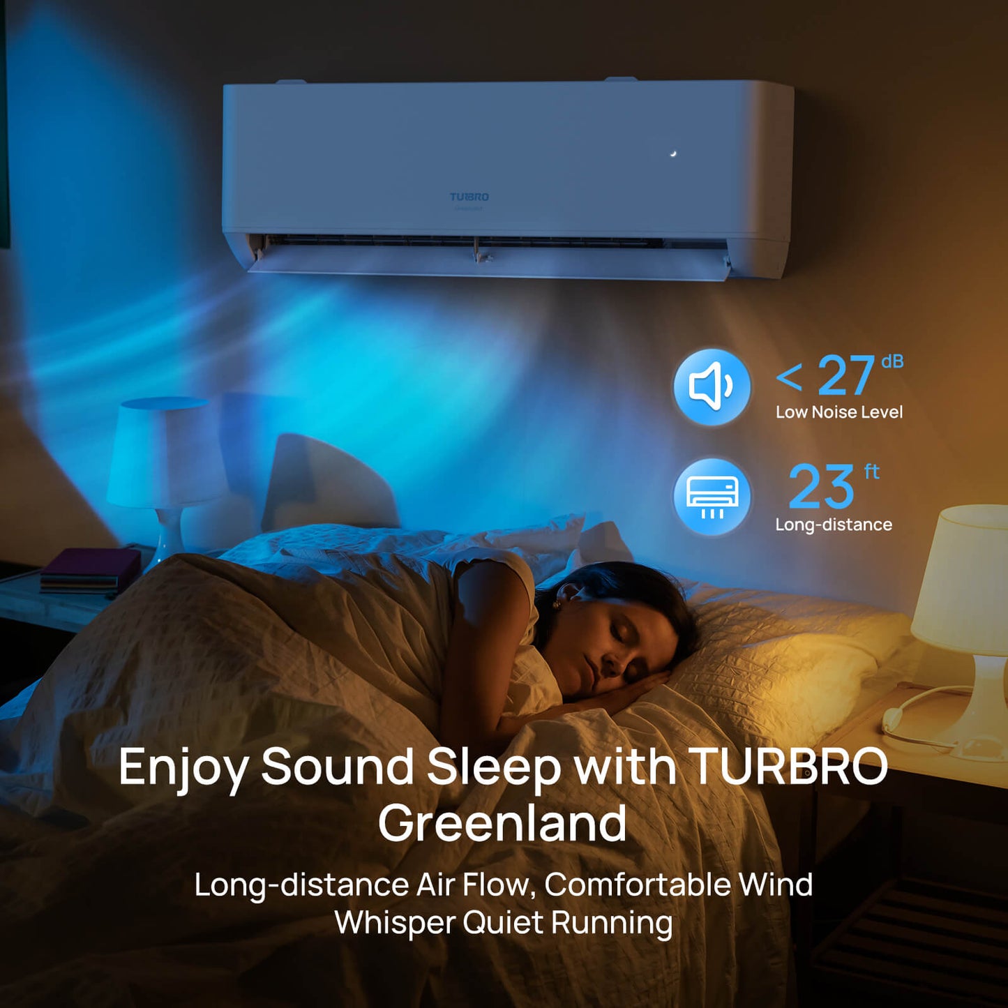 (Open Box) Greenland Single Zone Mini Split AC with Heat Pump (R454B)