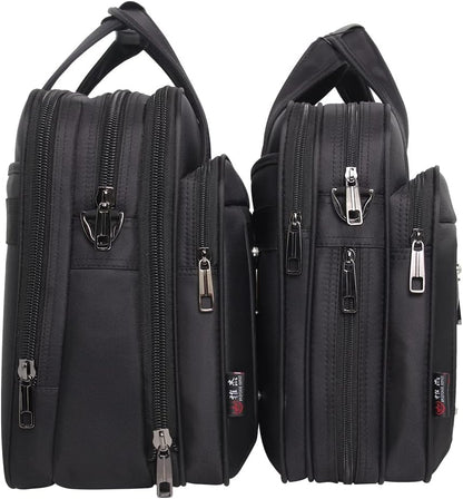 Men’s Canvas Laptop Tote Bag 17 19 Inch Business Work Briefcase