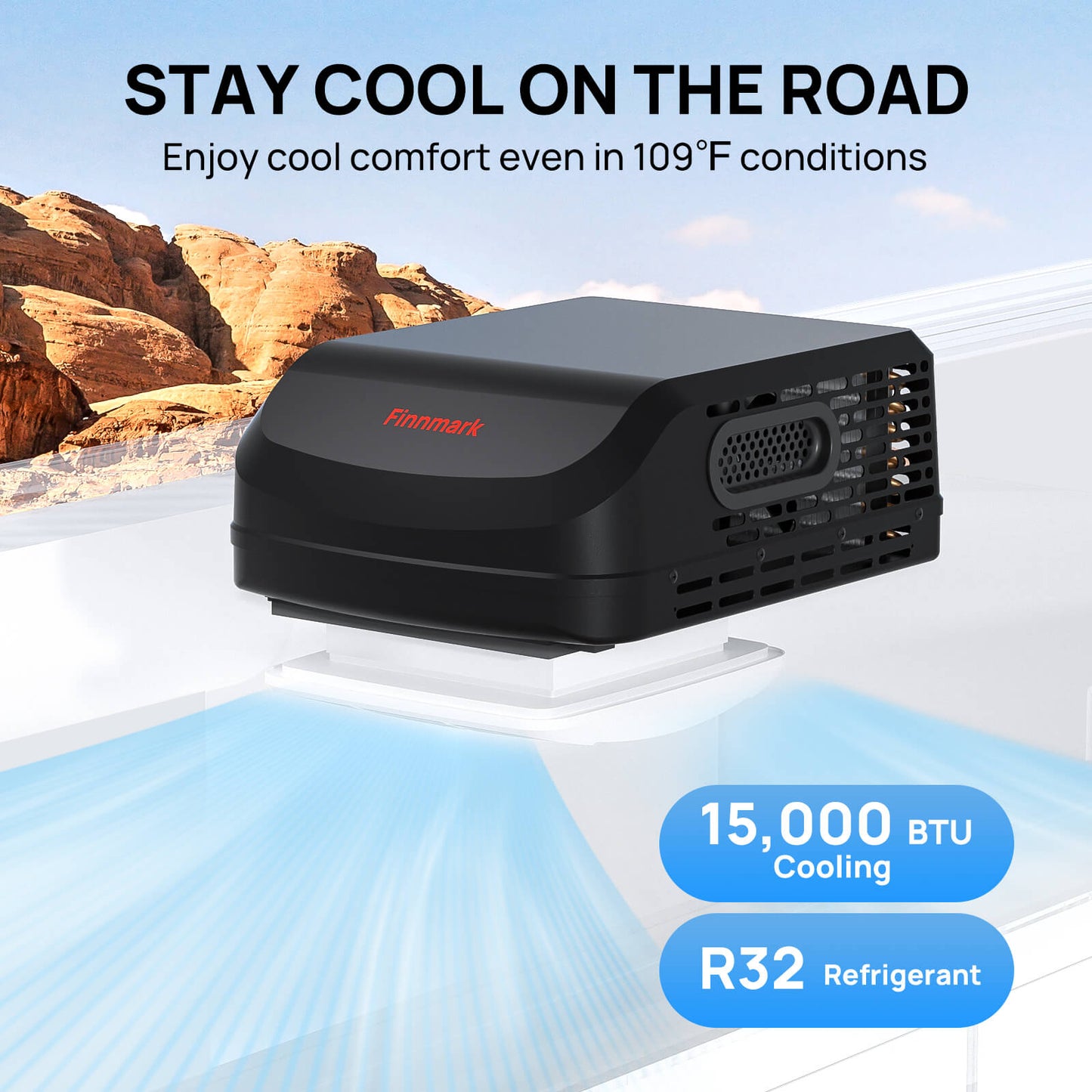 Climatiseur de toit pour camping-car Finnmark 15 000 BTU (R32)