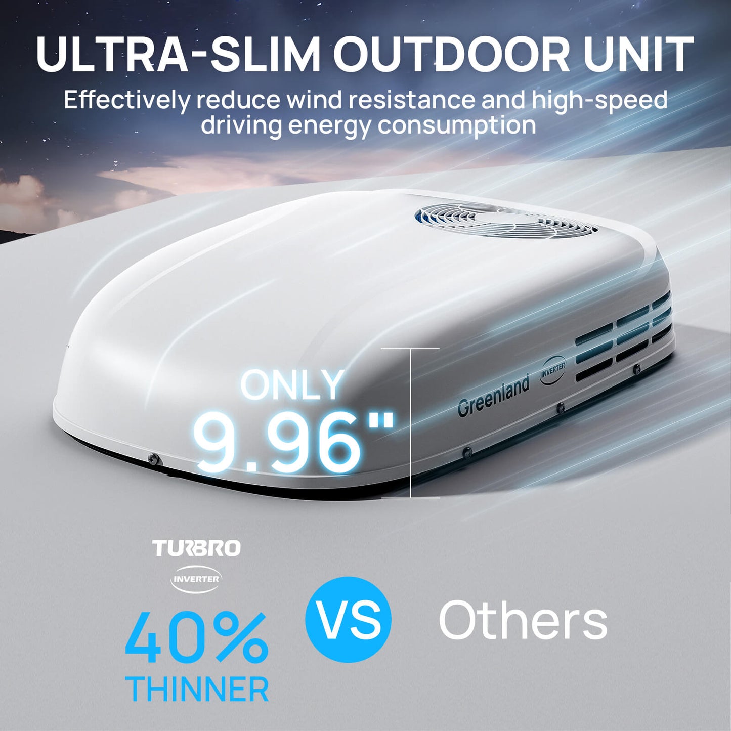 Climatiseur de toit pour VR Greenland 13 500 BTU Inverter (R32)