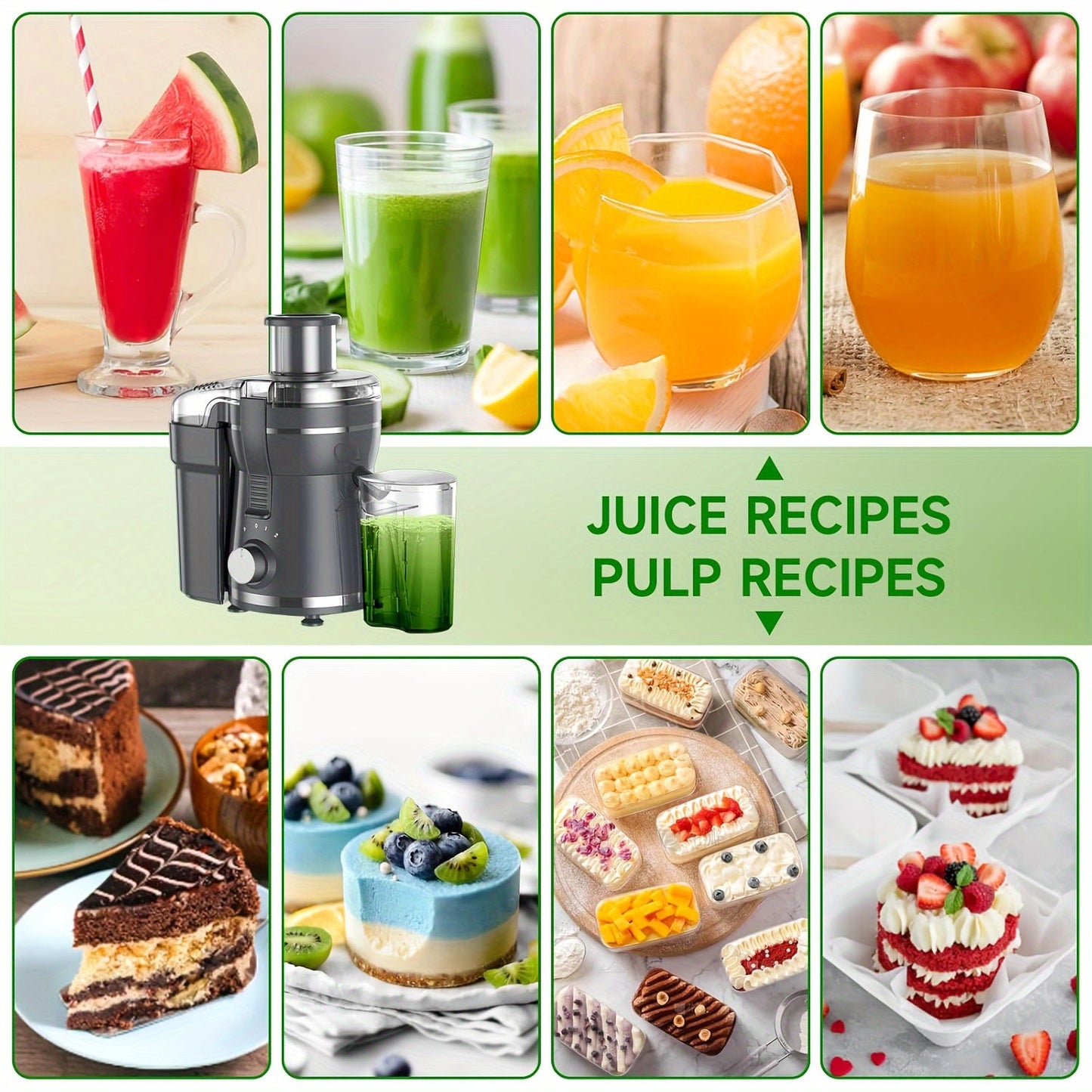 500W Juicer Machine for Fruits & Veggies – Wide Mouth, Stainless Steel, Easy Clean