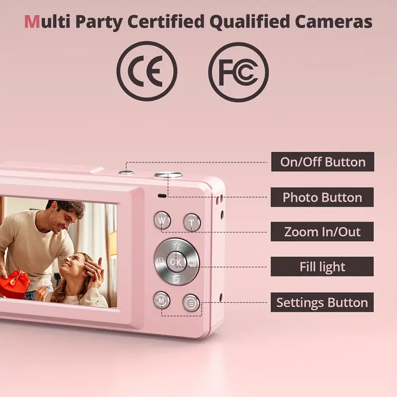 Vintage Digital Camera 1080P Retro Compact Camera