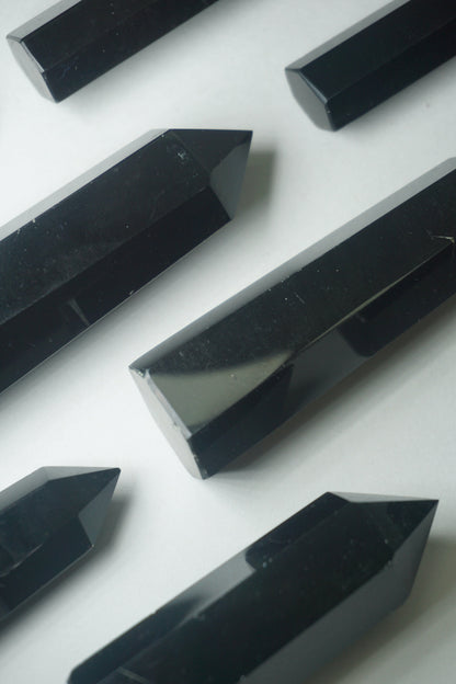 black obsidian crystal tower