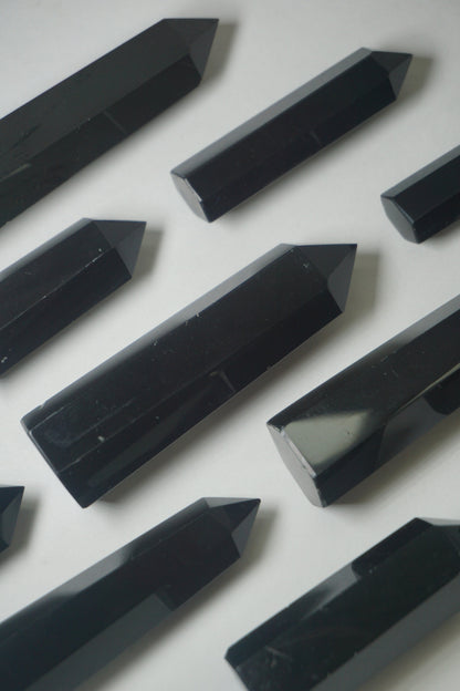 black obsidian crystal tower