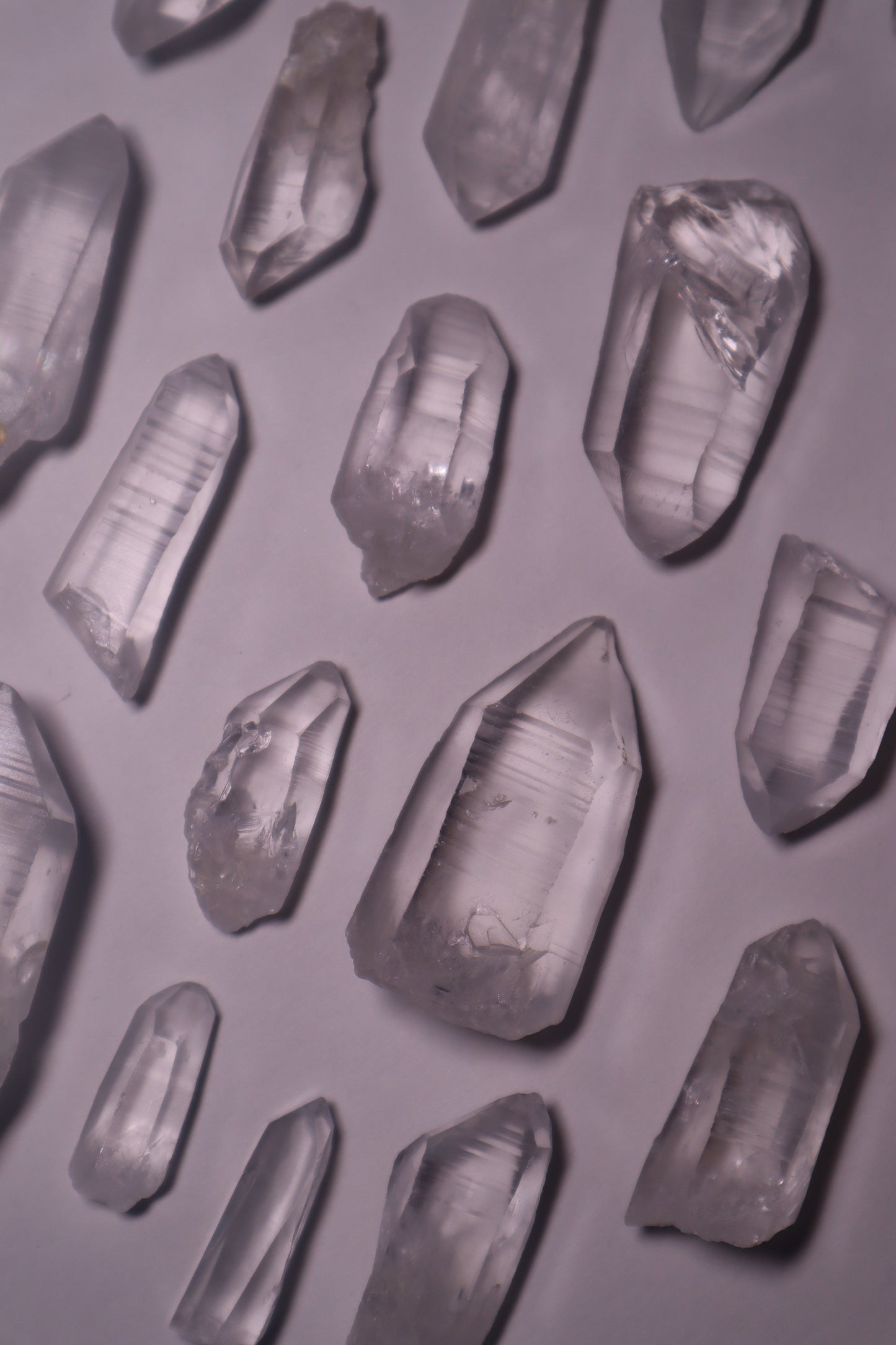 clear lemurian quartz crystal seed raw point
