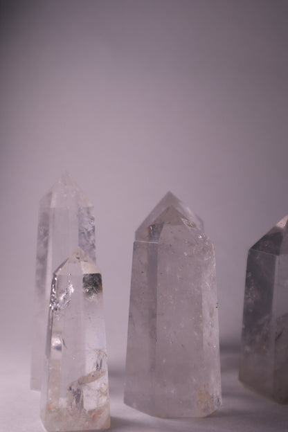 clear quartz crystal tower