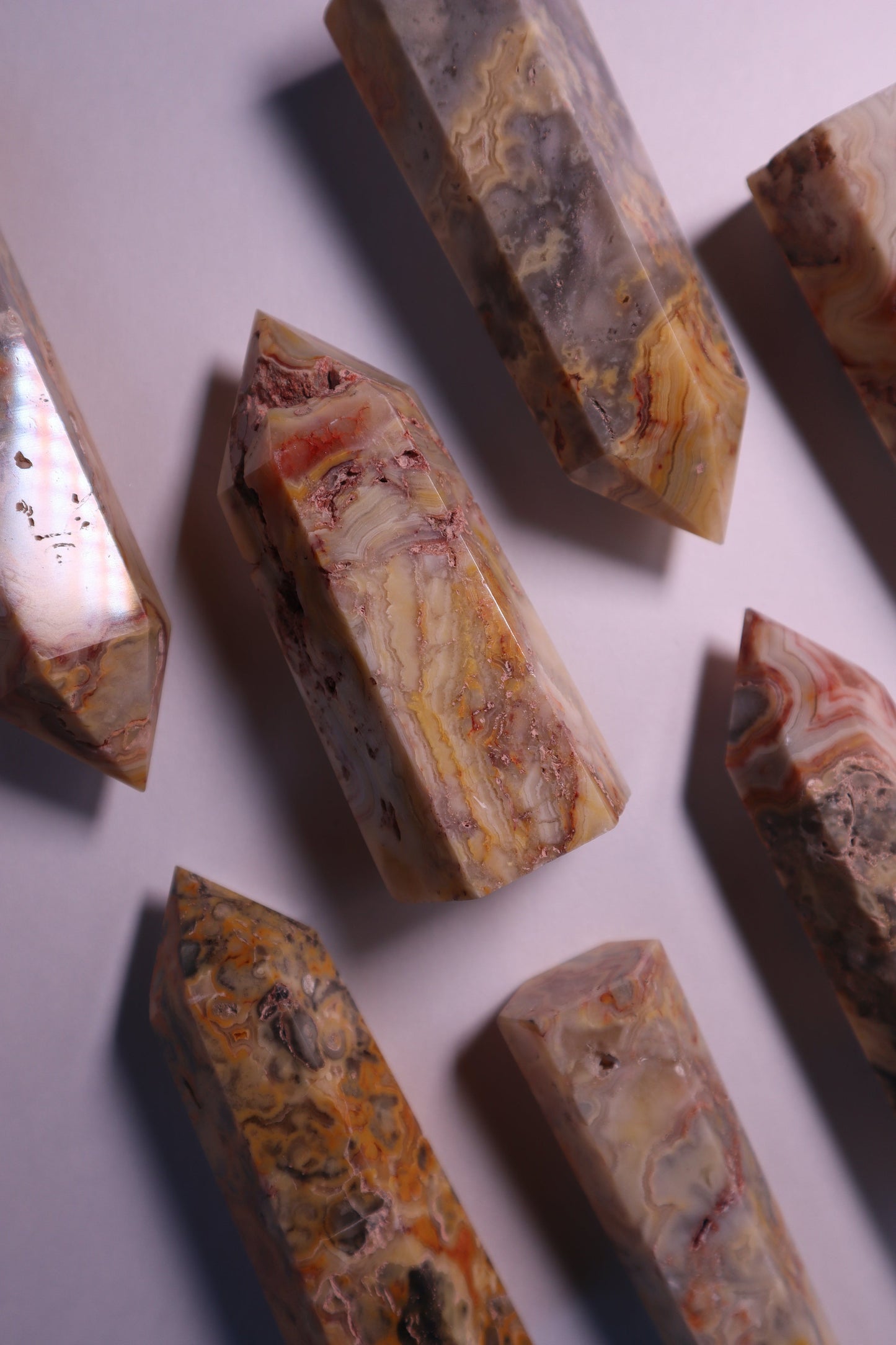 crazy lace agate crystal tower