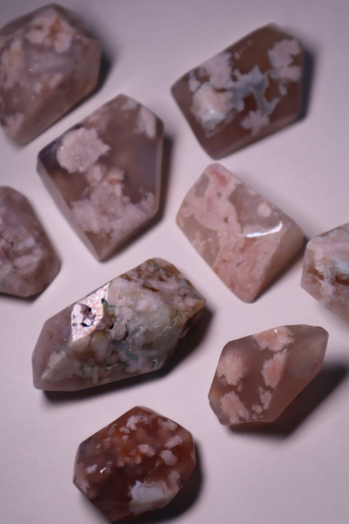 flower agate crystal free form