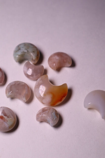 flower agate crystal moon