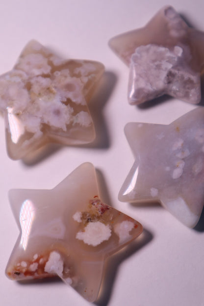 flower agate crystal star