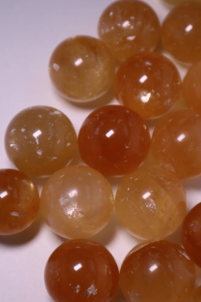 honey calcite crystal sphere
