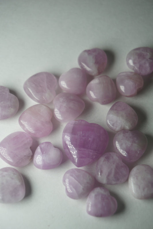 kunzite crystal heart