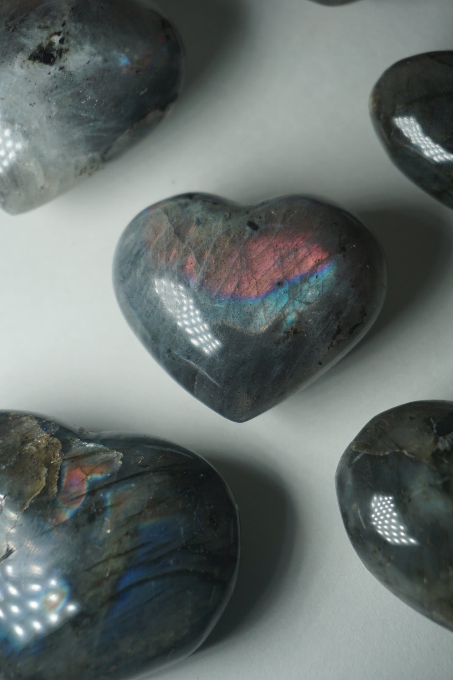labradorite crystal heart