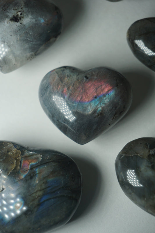 labradorite crystal heart
