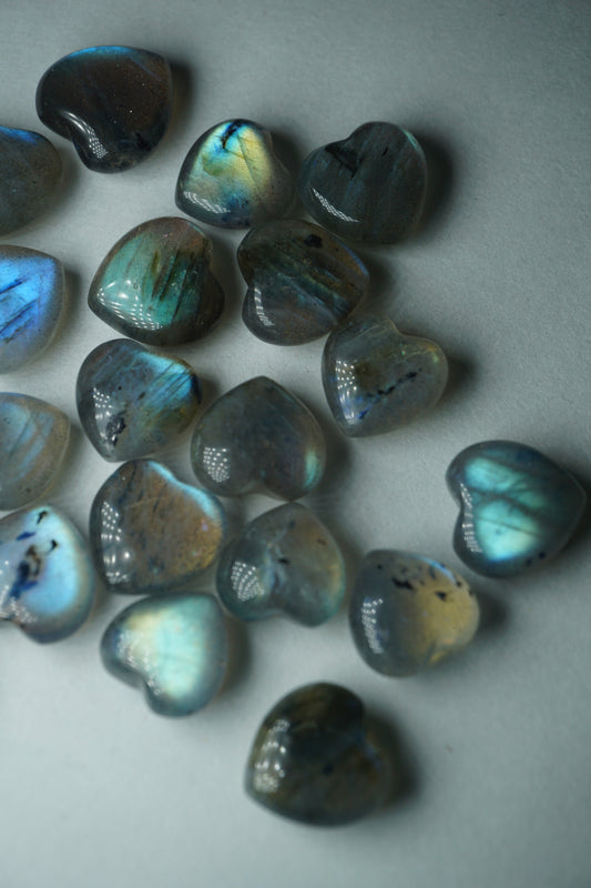 labradorite crystal heart