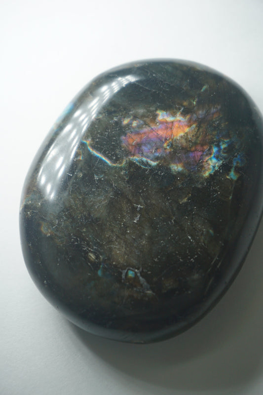 labradorite crystal palm stone - a