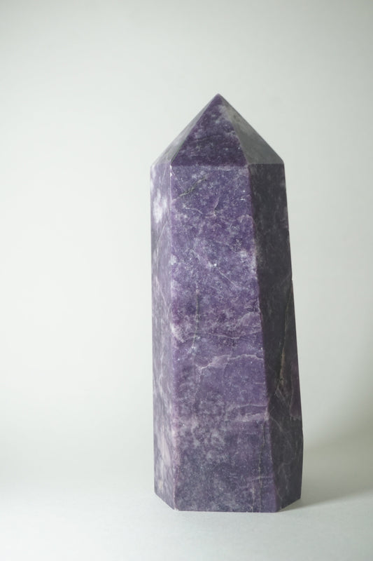 lepidolite crystal tower - a
