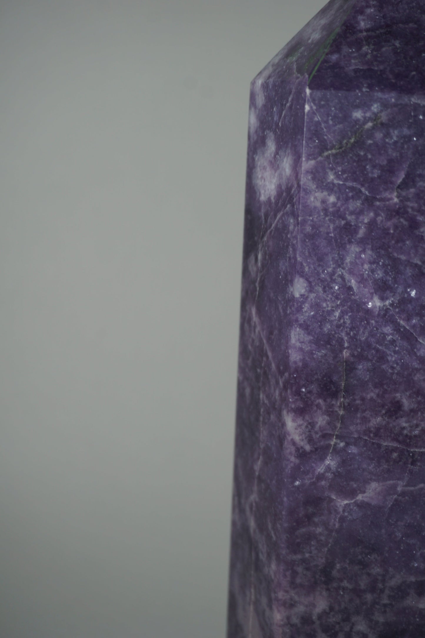 lepidolite crystal tower - a