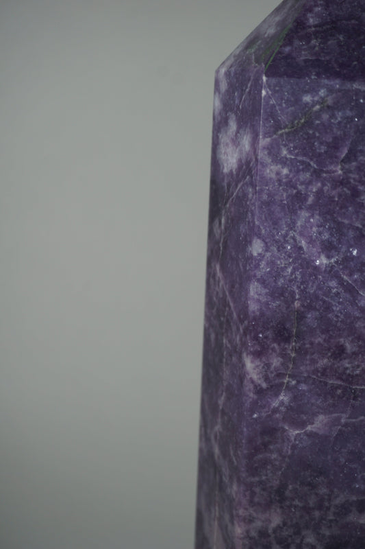 lepidolite crystal tower - a