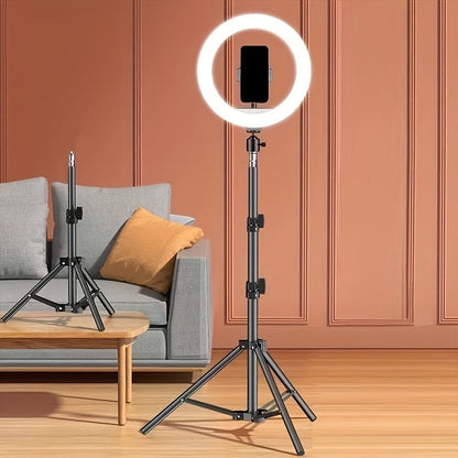 LED Ring Light with Tripod and Phone Holder USB Selfie Video Light 26cm