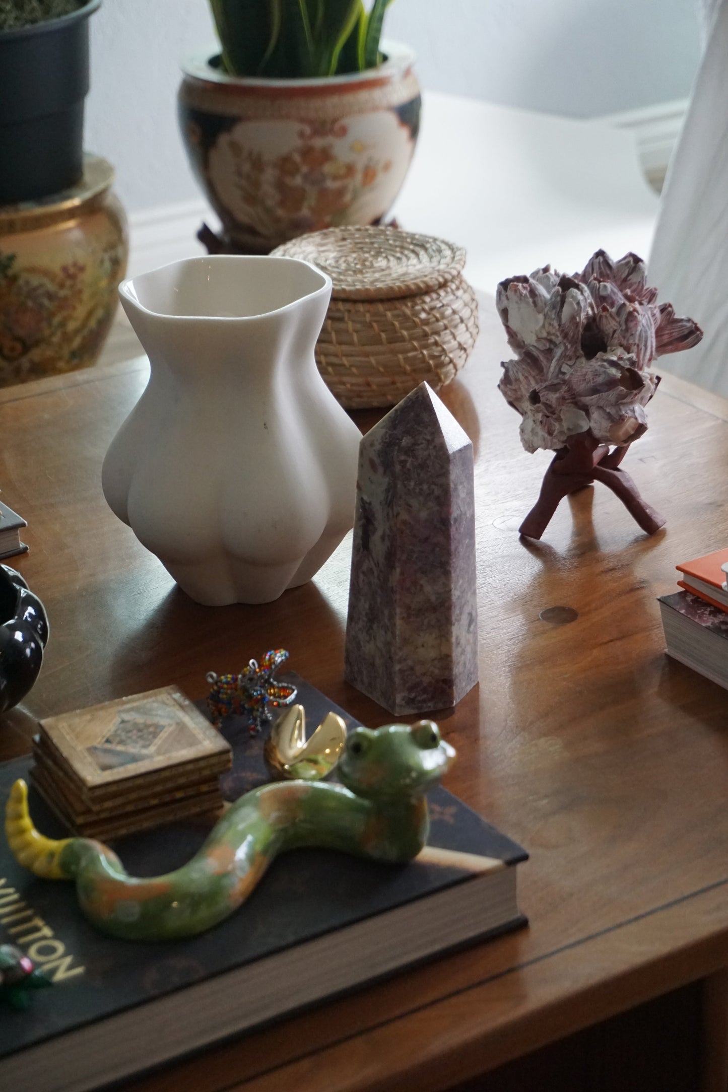 pink tourmaline crystal tower - a