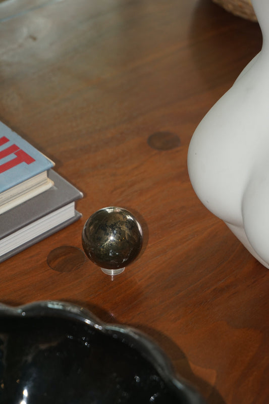 pyrite crystal sphere