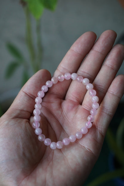 rose quartz crystal bracelet