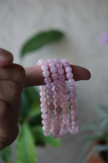 rose quartz crystal bracelet