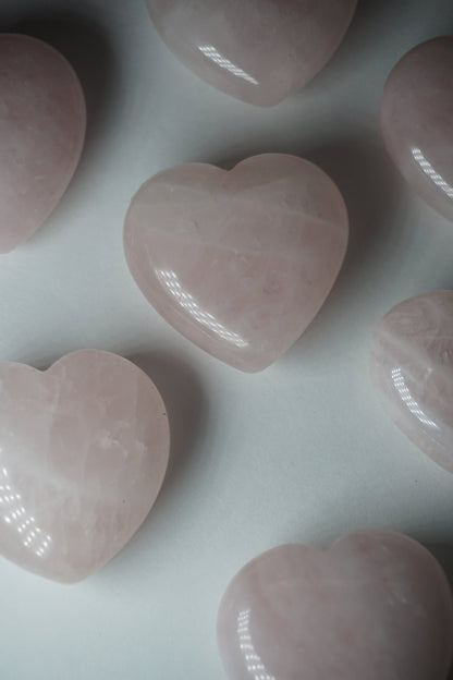 rose quartz crystal heart