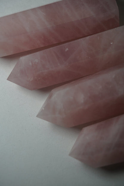 rose quartz crystal tower
