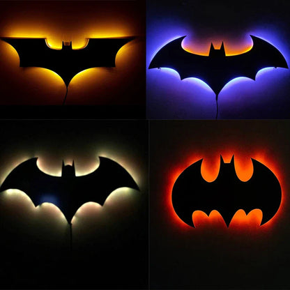 ZK50 Color Changing LED Night Light Bat Wing Wall Lamp Remote Bedside Ambient Light