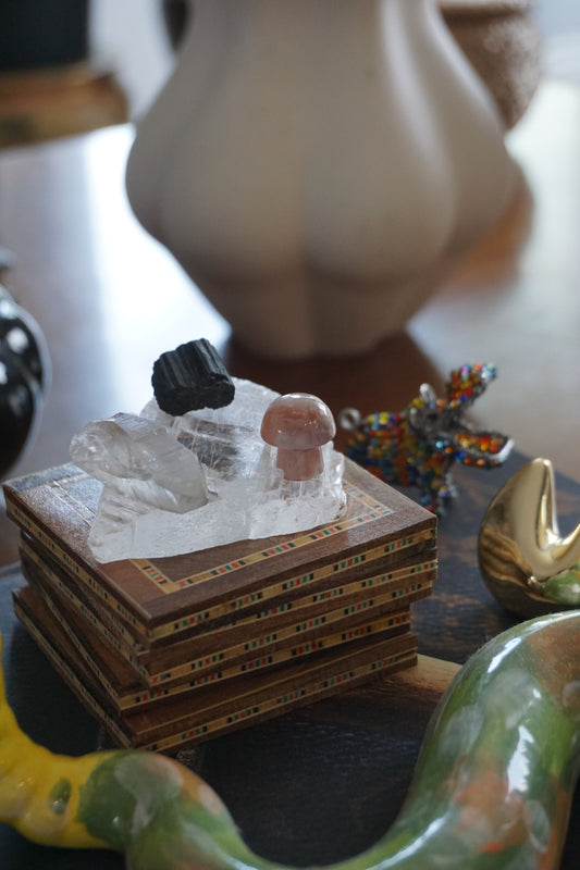 selenite | satin spar crystal slab | charging plate