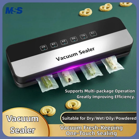 Vacuum Sealer Machine for Food Storage Dry Wet Auto Seal Cutter Touch Control 80KPa