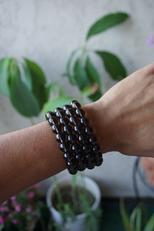 smokey quartz crystal bracelet