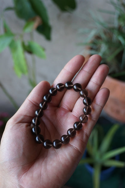 smokey quartz crystal bracelet