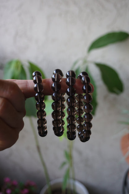 smokey quartz crystal bracelet