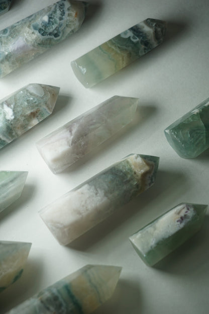 snowflake | feather fluorite crystal tower
