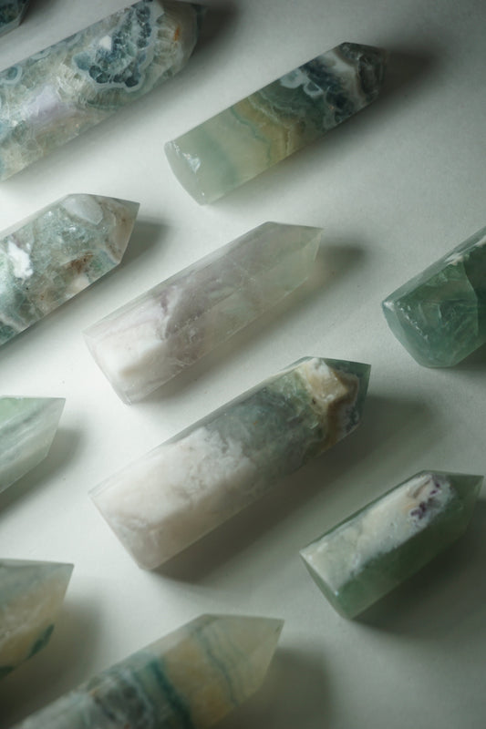 snowflake | feather fluorite crystal tower