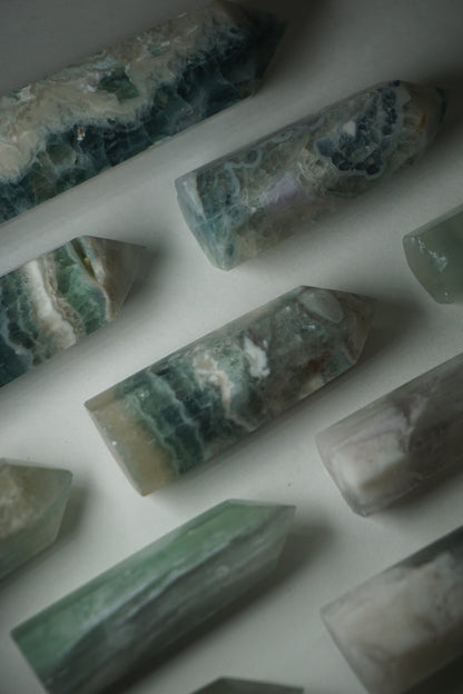 snowflake | feather fluorite crystal tower