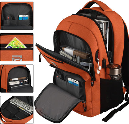 Slim Anti Theft Laptop Backpack 15.6 Inch USB Charging Travel Bag